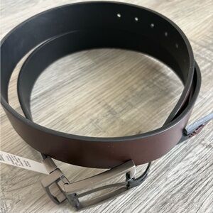 Guess Reversible Black/Brown Synthetic Leather Belt XL 42-44 NWT